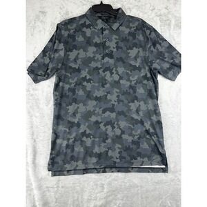Bobby Jones Size M Polo Shirt Mens Grey Camo Performance Golf Top Casual Money